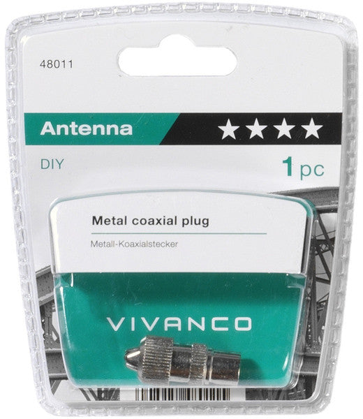 Connecteur coaxial Vivanco, métal (48011)