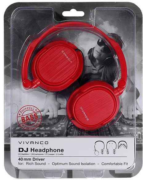 Casque Vivanco DJ20, rouge (36516)