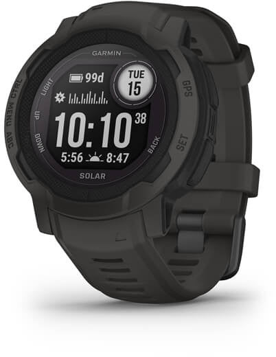 Garmin Instinct 2 Solar 2,29 cm (0,9") MIP 45 mm Numérique 176 x 176 pixels Graphite GPS (satellite)