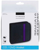 Étui Vivanco pour 24 CD/DVD, noir/violet (31788)