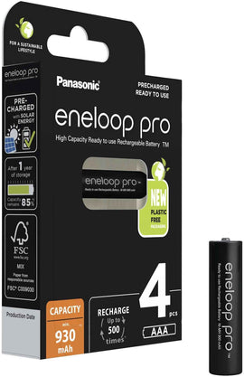 Rechargeable batteries PANASONIC ENELOOP PRO AAA 930 mAh 4 szt (BK-4HCDE/4CP)