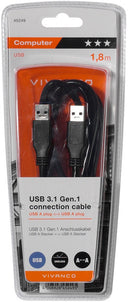 Vivanco cable USB 3.1 USB-A - USB-A 1.8m (45249)-2