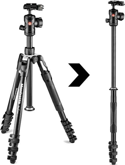 Manfrotto tripod MKBFRLA4B-BHM Befree 2N1
