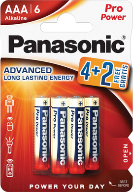Panasonic Pro Power battery LR03PPG/6B (4+2)