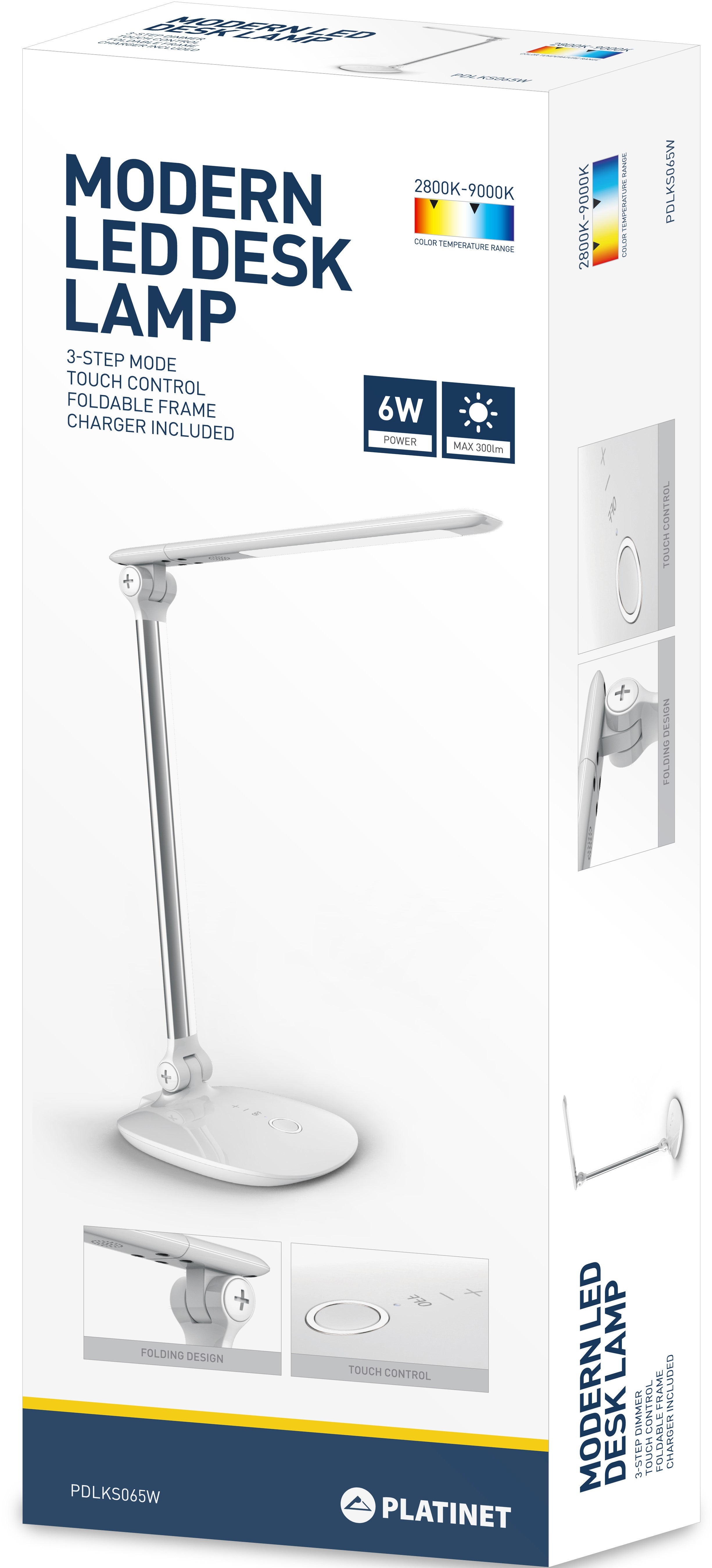 Lampe de bureau Platinet PDLKS065W 6W Chrome Argent (44393)