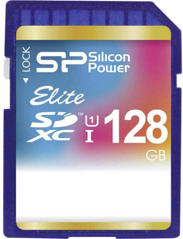 Carte mémoire microSDXC SP 128 Go CL10UHS-I U1, SDR104, mode « SP128GBSDXAU1V10 » (timbre vert 0,03 lei)