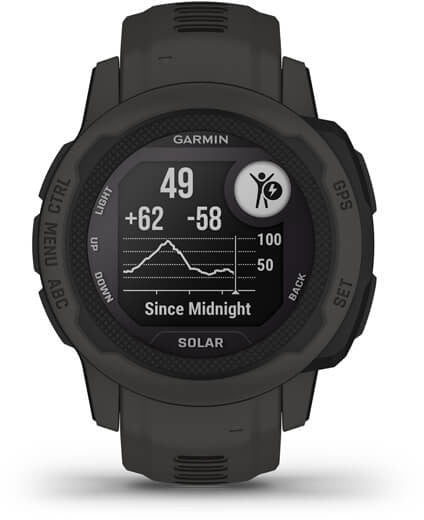 Garmin Instinct 2S Solar 2,01 cm (0,79") MIP 40 mm Numérique 156 x 156 pixels Graphite GPS (satellite)