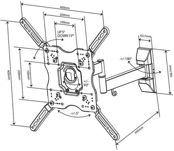 Support mural Vivanco Motion BFMO 6040