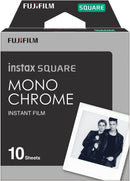 Fujifilm | Instax Square Monochrome (10pl) Instant Film | 86 x 72 mm | Image area: 62 × 62 mm | Quantity 10-3