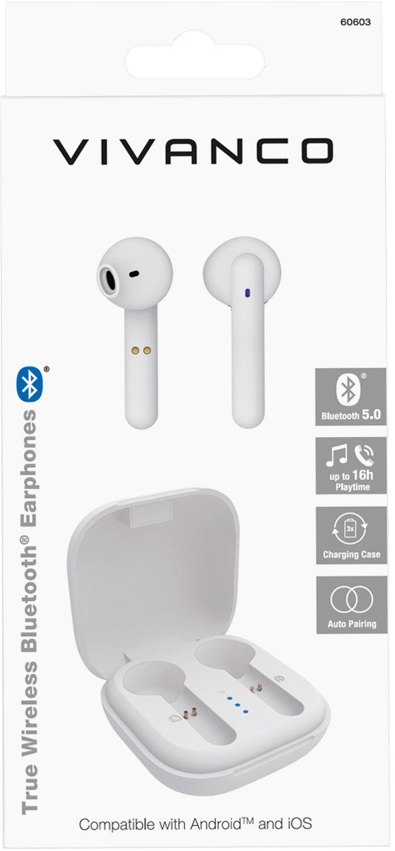 Casque sans fil Vivanco Urban Pair, blanc (60603)