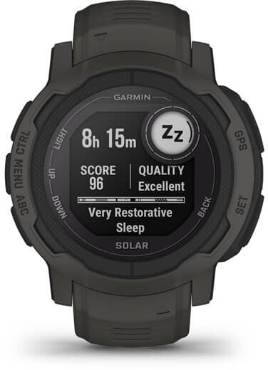 Garmin Instinct 2 Solar 2,29 cm (0,9") MIP 45 mm Numérique 176 x 176 pixels Graphite GPS (satellite)