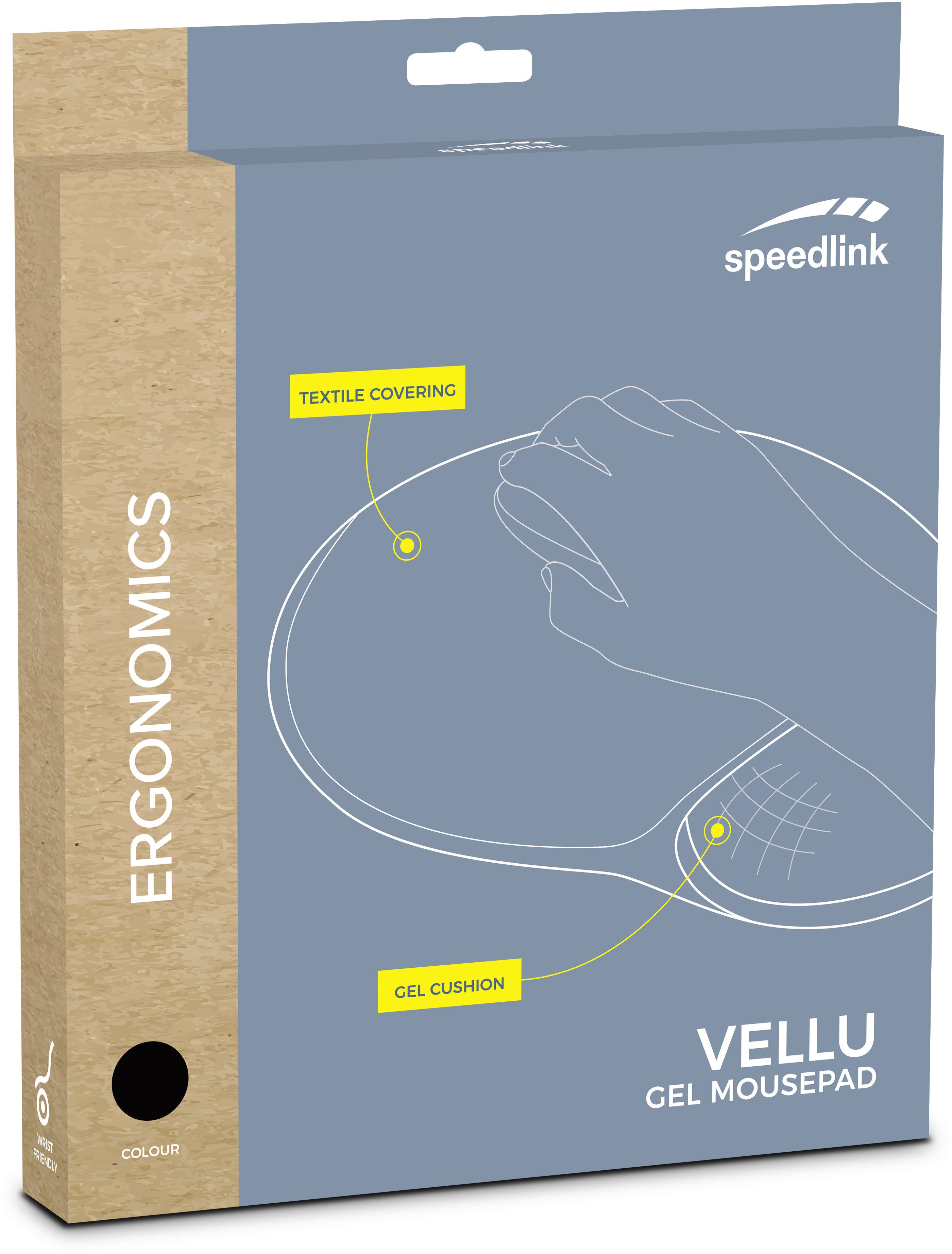 Tapis de souris speedlink vellu gel sl-620802-bk