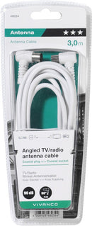 Vivanco coaxial cable angled 3m (48034)-2