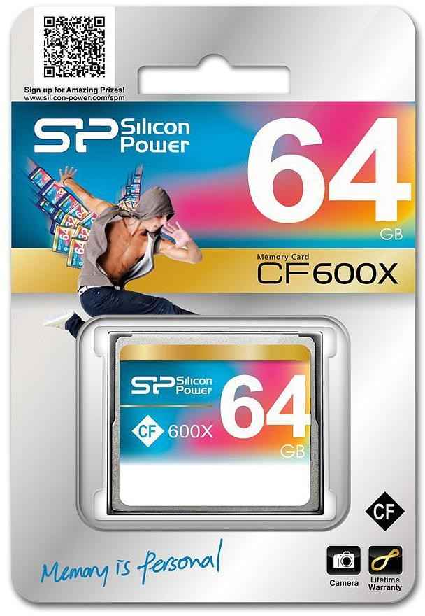 Carte mémoire Silicon Power CF 64 Go 600x