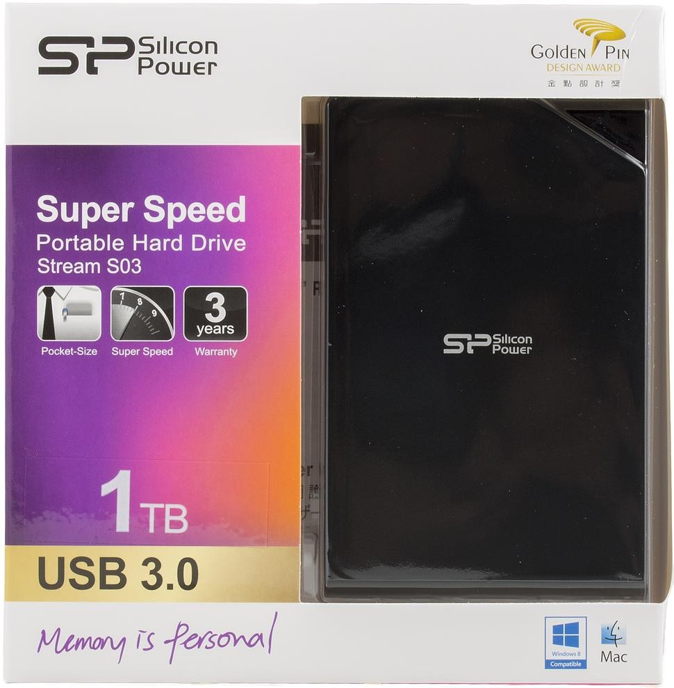 Silicon Power external hard drive Stream S03 1TB, black