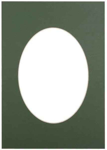 Passepartout 15x21, ovale vert