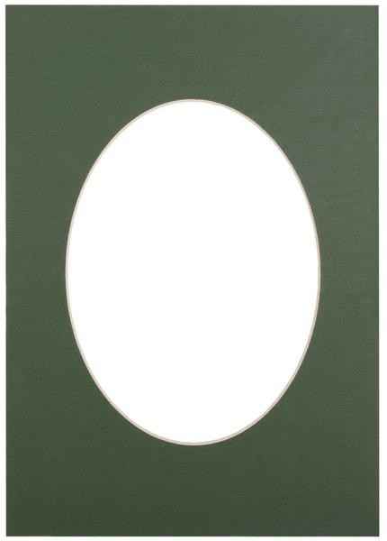 Passepartout 15x21, ovale vert