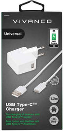 Chargeur Vivanco USB-C 3A 1,2 m, blanc (60020)