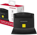 Axagon desktop stand reader Smart card / ID card AXAGON CRE-SM2 with USB 2.0 interface include SD, microSD and SIM card slots.