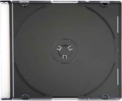 Boîtier CD Omega Slim, noir (56622)