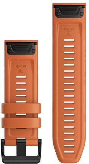Bracelet de montre Garmin QuickFit 26 mm, silicone orange braise