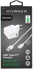 Chargeur Vivanco USB-C 3A 1,2 m, blanc (60020)