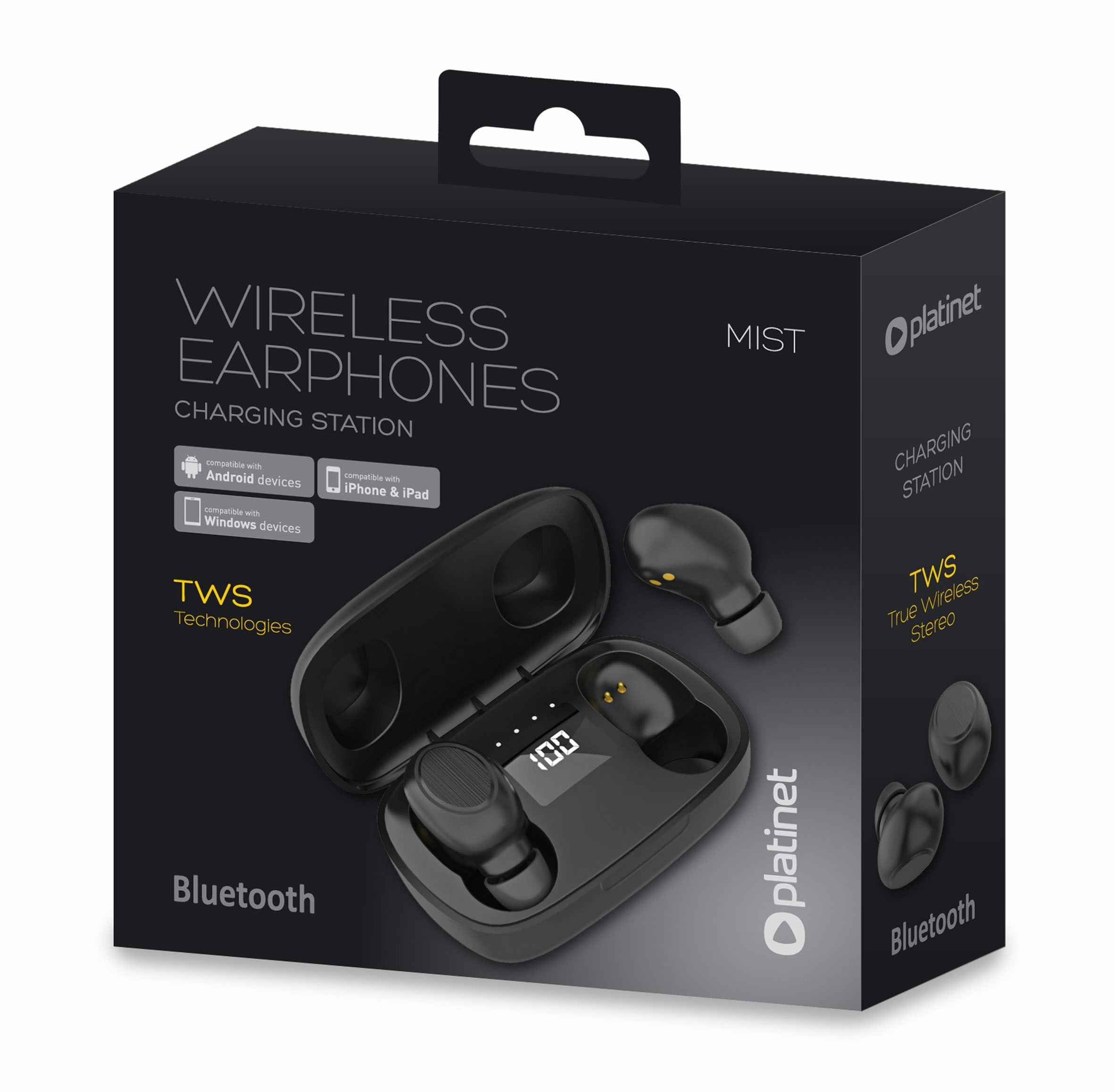 Casque sans fil Platinet Mist, noir (PM1020B)