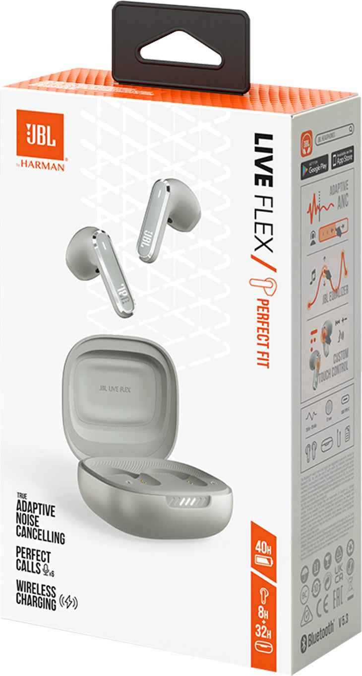 Écouteurs sans fil JBL Live Flex, argent