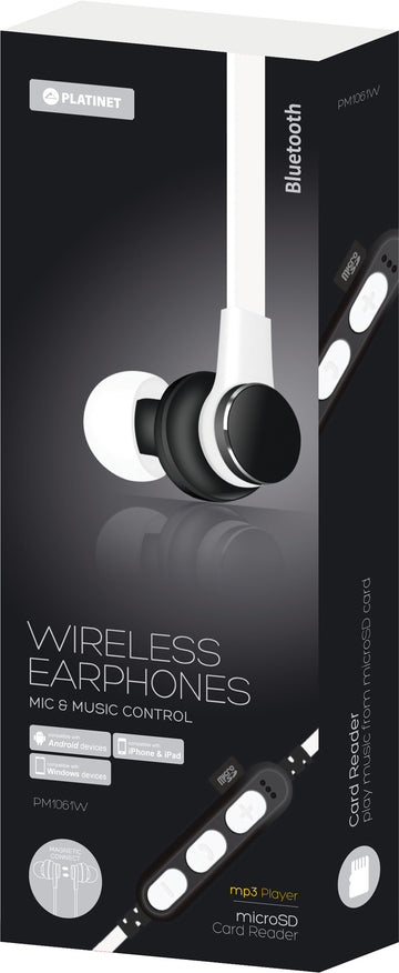 Casque sans fil Platinet PM1061, blanc
