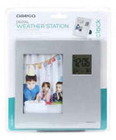 Omega digital weather station with photo frame OWSPF01, silver