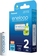 Panasonic Eneloop Batteries AA 2000mAh rechargeable 2 pcs