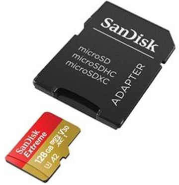 SanDisk Extreme 128 GB MicroSDXC UHS-I Class 10 + adapter - 0