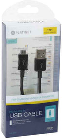 Platinet cable microUSB 1m, black