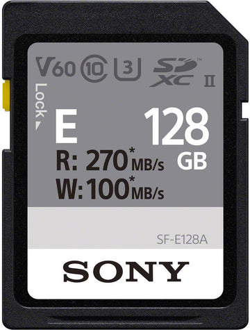 Sony | UHS-II SDXC Memory Card | SF-E | 128 GB | SDXC | Flash memory class 10, U3, V60