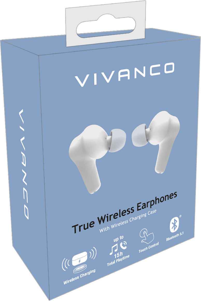 Écouteurs sans fil Vivanco Comfort Pair TWS, blanc (62599)