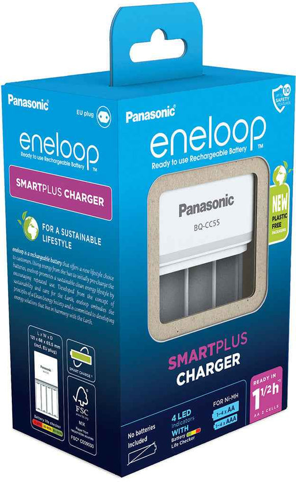 Panasonic | Battery Charger | ENELOOP BQ-CC55E | AA/AAA