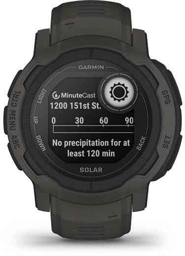 Garmin Instinct 2 Solar 2,29 cm (0,9") MIP 45 mm Numérique 176 x 176 pixels Graphite GPS (satellite)