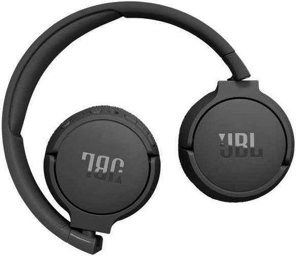 JBL on-ear bezvadu austiņas ar trokšņu slāpēšanu, melnas