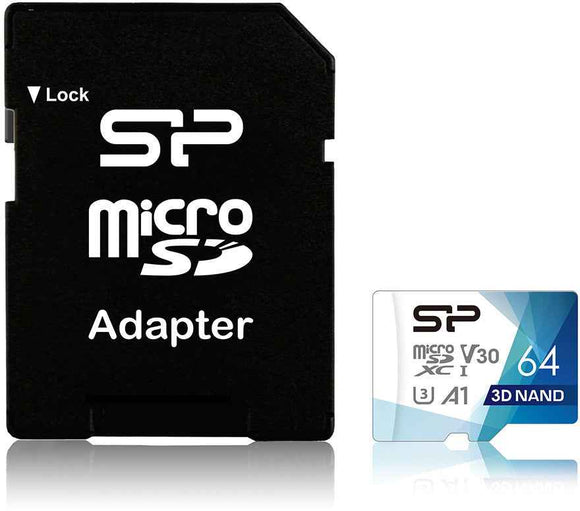 Carte mémoire microSDXC 64 Go Silicon Power Superior Pro V30 + adaptateur