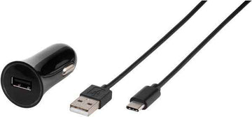 Chargeur de voiture Vivanco USB-C 3A 1 m, noir (38669)