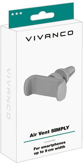 Vivanco car phone holder Simply, gray (62378)