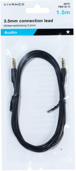 Vivanco cable 3.5mm - 3.5mm 1.5m (46701)