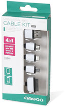 Omega cable USB - microUSB/miniUSB/Lightning/Apple 30-pin 4in1 (OUCK4WB)
