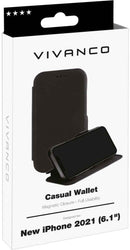 Étui portefeuille Vivanco Casual pour iPhone 13 Pro (62883)