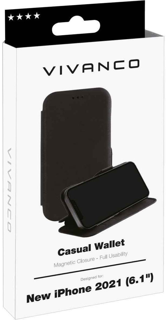 Étui portefeuille Vivanco Casual pour iPhone 13 Pro (62883)