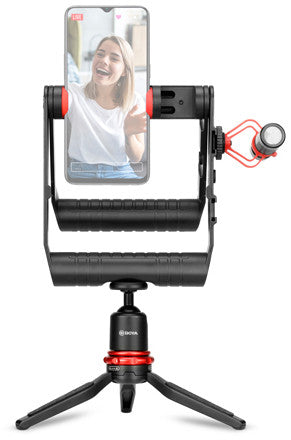 Kit Boya Vlogger avec microphone BY-MM1, mini trépied et support pour smartphone « BY-VG380 » (timbre vert 0,18 lei)