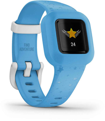 Tracker d'activité Garmin pour enfants Vivofit Jr.3, étoiles bleues