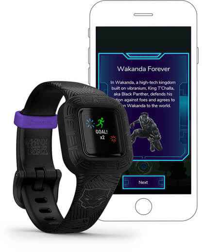 Garmin activity tracker for kids Vivofit Jr.3 Black Panther