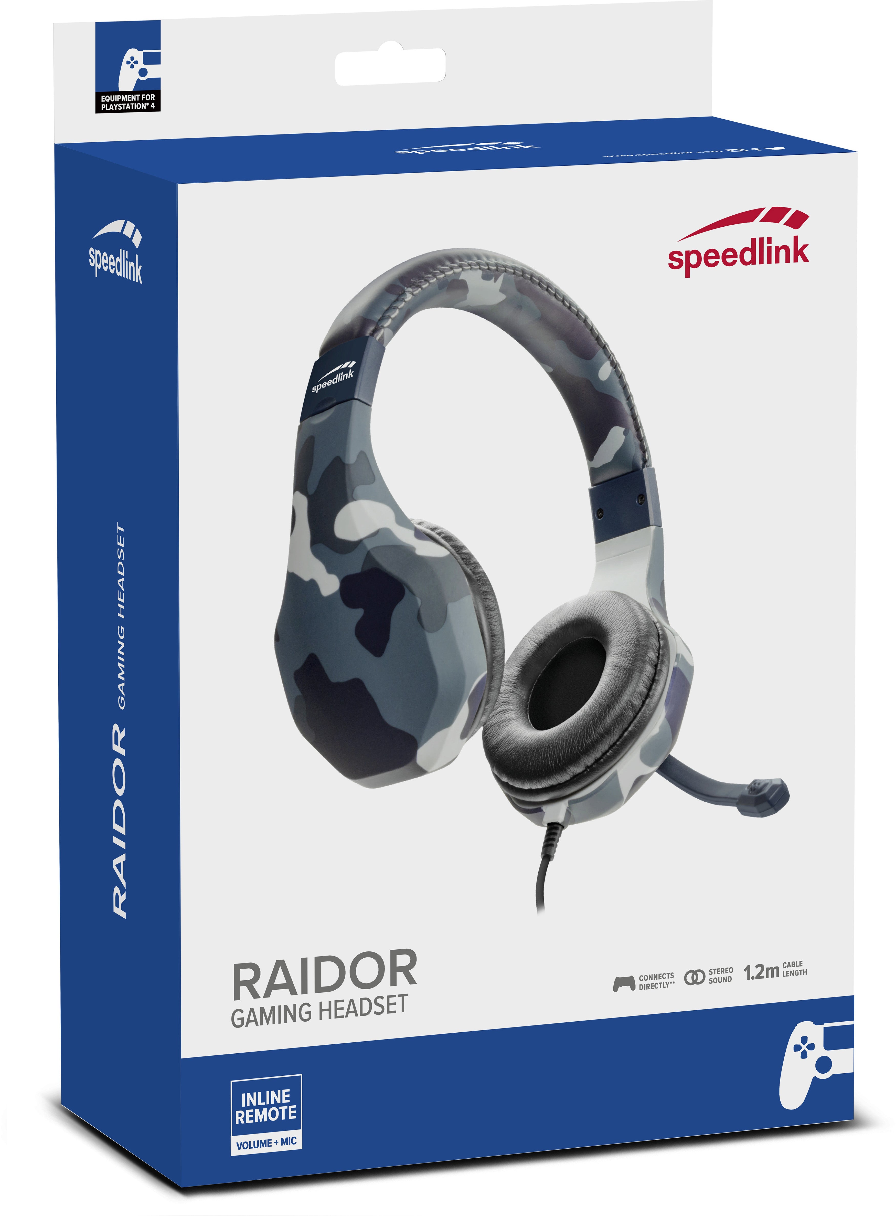 Casque speedlink raidor ps4 noir sl-450303-be