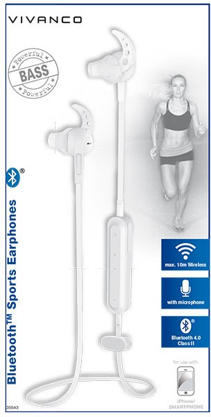 Écouteurs sans fil Vivanco Sport Air 4, blancs (35543)